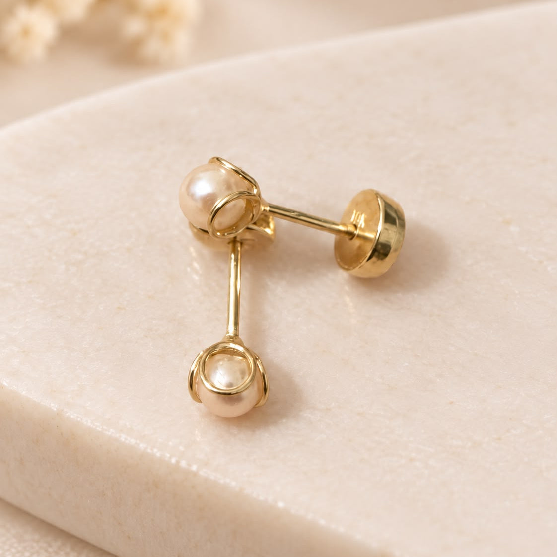 Canastita perla de cultivo Bebe 18k - Tic oro